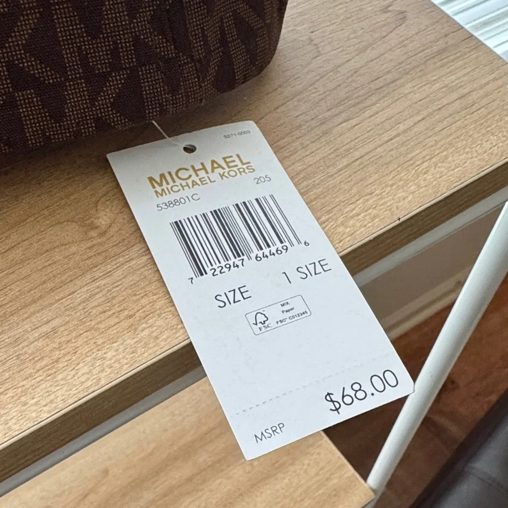 NWT Michael Kors Dark Brown Monogram Hat